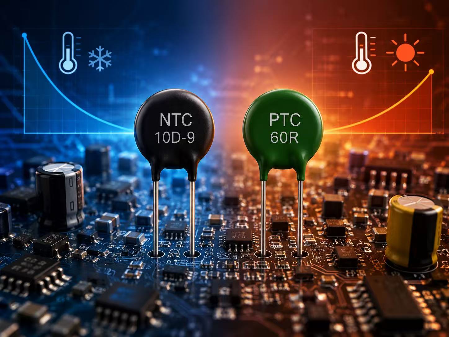 NTC热敏电阻和PTC热敏电阻有什么区别？