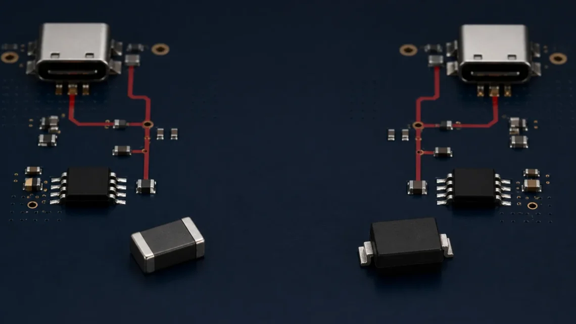MLV 与 SMD TVS 二极管在接口防护中的并列比较