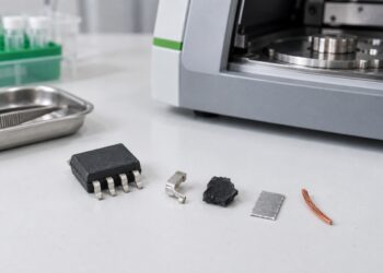 电子元器件封装与金属、塑封料、镀层样品分开准备进行材料筛查
